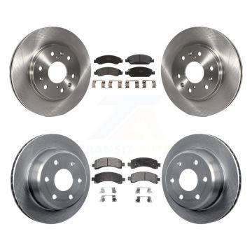 Front Rear Disc Brake Rotor & Semi-Metallic Pad Kit For Chevrolet Express 1500 GMC Savana K8F-100775