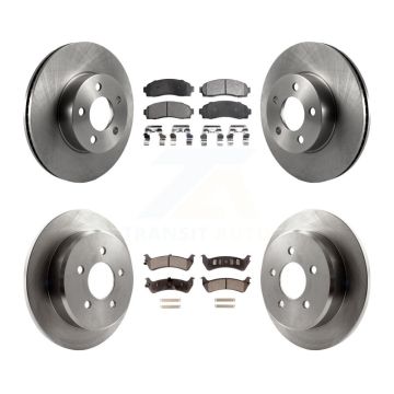Front Rear Disc Brake Rotors And Semi-Metallic Pads Kit For 2001 Ford Explorer Sport 4WD K8F-100856