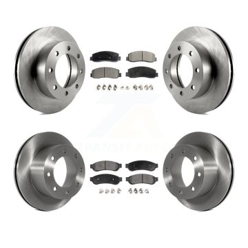 Front Rear Disc Brake Rotor Semi-Metallic Pad Kit For 2008-2009 Ford F-250 Super Duty 4WD K8F-100868