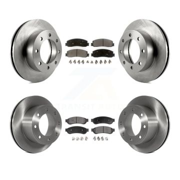 Front Rear Disc Brake Rotor And Semi-Metallic Pad Kit For Ford F-250 Super Duty F-350 4WD K8F-100871