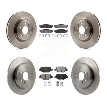 Front Rear Brake Rotors & Semi-Metallic Pad Kit For Ford Explorer Flex Taurus Lincoln MKT K8F-100901