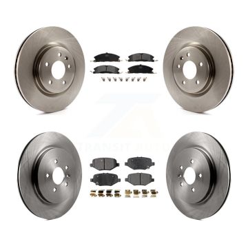 Front Rear Brake Rotors Semi-Metallic Pad Kit For 13 Ford Explorer With Heavy Duty Brakes K8F-100903