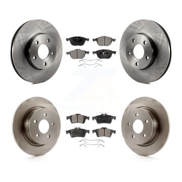 Front Rear Disc Brake Rotors And Semi-Metallic Pads Kit For Ford C-Max K8F-100908