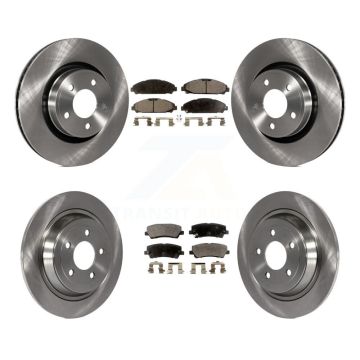 Front Rear Disc Brake Rotors And Semi-Metallic Pads Kit For Ford Mustang V6 with 3.7L K8F-100918
