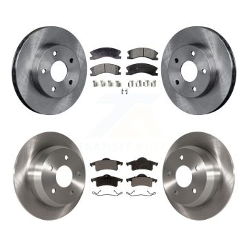 Front Rear Disc Brake Rotors And Semi-Metallic Pads Kit For Jeep Grand Cherokee K8F-100930