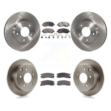 Front Rear Disc Brake Rotors & Semi-Metallic Pad Kit For 2004-2006 Mitsubishi Galant 2.4L K8F-100935