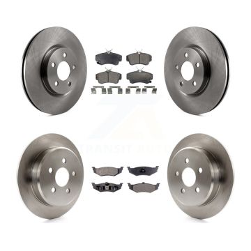 Front Rear Disc Brake Rotors And Semi-Metallic Pads Kit For Chrysler PT Cruiser K8F-100938