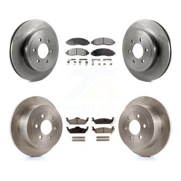 Front Rear Disc Brake Rotors And Semi-Metallic Pads Kit For 2003-2004 Dodge Dakota K8F-100952
