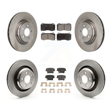 Front Rear Brake Rotor Semi-Metallic Pad Kit For 15 Dodge Charger R T Scat Pack with 6.4L K8F-100961