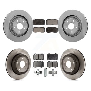 Front Rear Disc Brake Rotors Semi-Metallic Pad Kit For 2006-2010 Jeep Grand Cherokee SRT8 K8F-100963