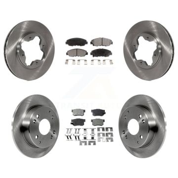 Front Rear Disc Brake Rotors And Semi-Metallic Pads Kit For Honda Accord Acura CL K8F-101005