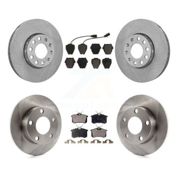 Front Rear Brake Rotor And Semi-Metallic Pad Kit For 2002 Volkswagen Passat AWD with 2.8L K8F-101035
