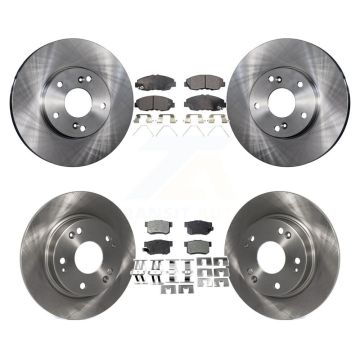 Front Rear Disc Brake Rotors And Semi-Metallic Pads Kit For 2014-2015 Honda Civic Touring K8F-101048