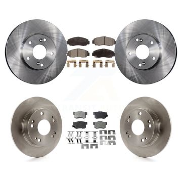 Front Rear Disc Brake Rotors And Semi-Metallic Pads Kit For Honda Accord K8F-101056
