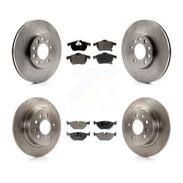 Front Rear Disc Brake Rotors And Semi-Metallic Pads Kit For Saab 9-5 K8F-101058