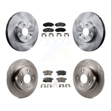 Front Rear Disc Brake Rotors And Semi-Metallic Pads Kit For Honda Accord Acura TSX K8F-101071