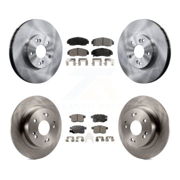 Front Rear Disc Brake Rotors And Semi-Metallic Pads Kit For Honda Accord Acura TSX K8F-101075