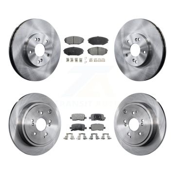 Front Rear Disc Brake Rotors And Semi-Metallic Pads Kit For 2001-2002 Acura MDX K8F-101076