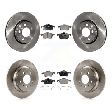 Front Rear Disc Brake Rotors And Semi-Metallic Pads Kit For Volvo S60 XC70 V70 S80 K8F-101110