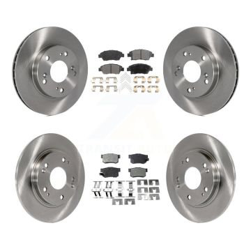Front Rear Disc Brake Rotors And Semi-Metallic Pads Kit For 2011-2015 Honda CR-Z K8F-101118