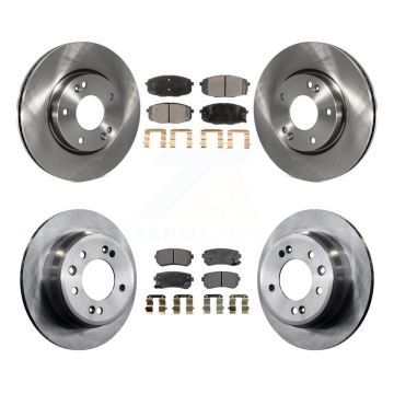 Front Rear Disc Brake Rotors And Semi-Metallic Pads Kit For Hyundai Elantra K8F-101127