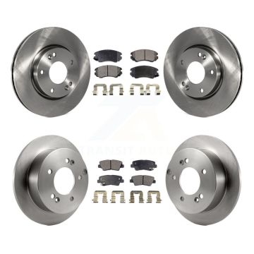Front Rear Disc Brake Rotors And Semi-Metallic Pads Kit For Hyundai Sonata 2.4L K8F-101131