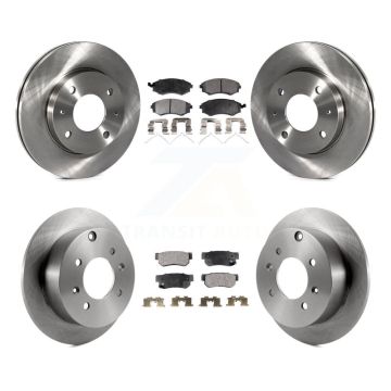 Front Rear Disc Brake Rotors Semi-Metallic Pad Kit For Hyundai Sonata Kia Optima Magentis K8F-101142