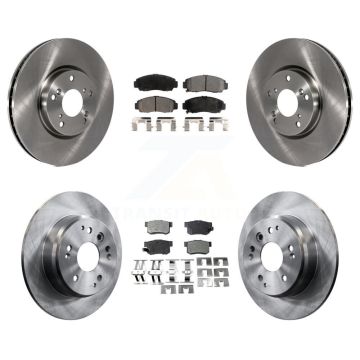 Front Rear Brake Rotors & Semi-Metallic Pad Kit For 04-05 Acura TL Automatic transmission K8F-101163