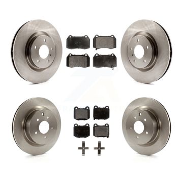 Front Rear Disc Brake Rotors And Semi-Metallic Pads Kit For Nissan 350Z INFINITI G35 K8F-101171