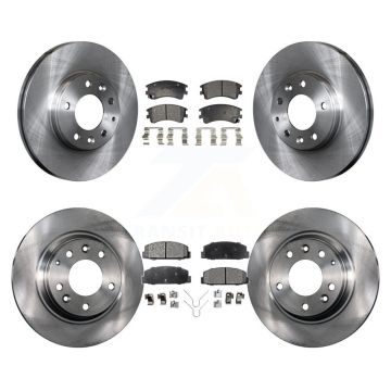 Front Rear Disc Brake Rotors And Semi-Metallic Pads Kit For 2003-2005 Mazda 6 K8F-101183