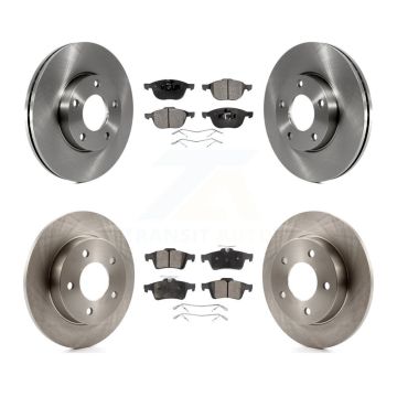 Front Rear Disc Brake Rotors And Semi-Metallic Pads Kit For Mazda 3 Sport K8F-101185