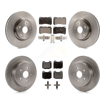 Front Rear Disc Brake Rotors And Semi-Metallic Pads Kit For Subaru Impreza K8F-101203