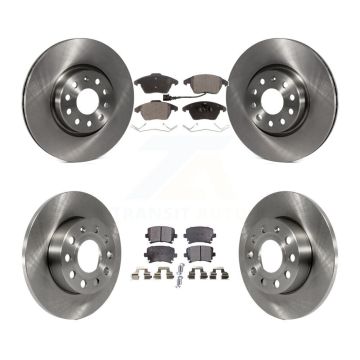 Front Rear Disc Brake Rotors And Semi-Metallic Pads Kit For 2008 Audi A3 Quattro K8F-101214
