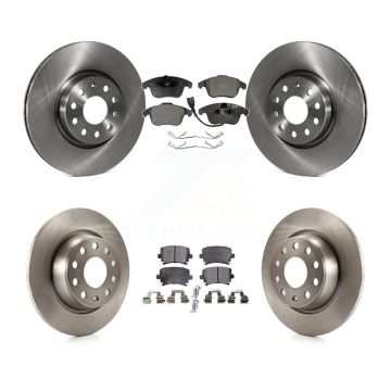 Front Rear Disc Brake Rotor & Semi-Metallic Pad Kit For Volkswagen Tiguan Audi Q3 Quattro K8F-101221
