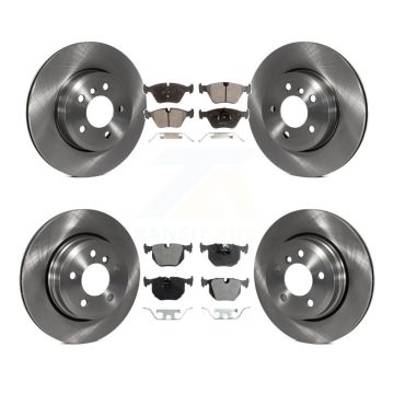 Front Rear Disc Brake Rotors And Semi-Metallic Pads Kit For 2004-2010 BMW X3 K8F-101227