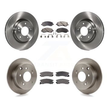 Front Rear Disc Brake Rotors And Semi-Metallic Pads Kit For Mitsubishi Eclipse Galant K8F-101235