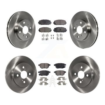 Front Rear Disc Brake Rotors And Semi-Metallic Pads Kit For 2012-2013 Toyota Yaris L LE K8F-101267