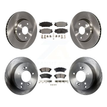 Front Rear Brake Rotor & Semi-Metallic Pad Kit For 14-15 Lexus IS250 With F Sport Package K8F-101278