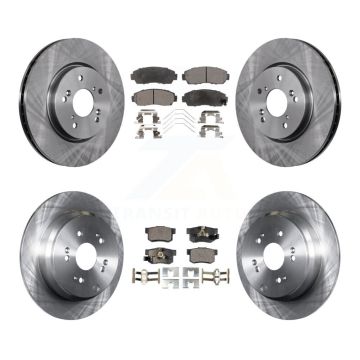 Front Rear Disc Brake Rotors And Semi-Metallic Pads Kit For 2012-2016 Honda CR-V AWD K8F-101287