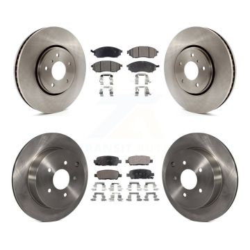 Front Rear Disc Brake Rotors And Semi-Metallic Pads Kit For INFINITI FX35 FX37 FX45 K8F-101309