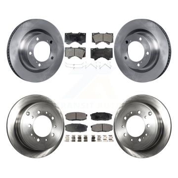 Front Rear Brake Rotor & Semi-Metallic Pad Kit For Toyota Tundra Sequoia Lexus LX570 Land K8F-101311