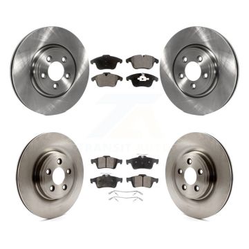 Front Rear Disc Brake Rotor Semi-Metallic Pad Kit For Jaguar XF XK Vanden Plas S-Type XJ8 K8F-101347