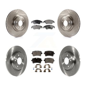 Front Rear Brake Rotors Semi-Metallic Pad Kit For Audi A6 With 345mm Diameter Rotor K8F-101365