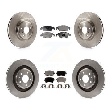 Front Rear Disc Brake Rotors And Semi-Metallic Pads Kit For Audi S5 S4 K8F-101366