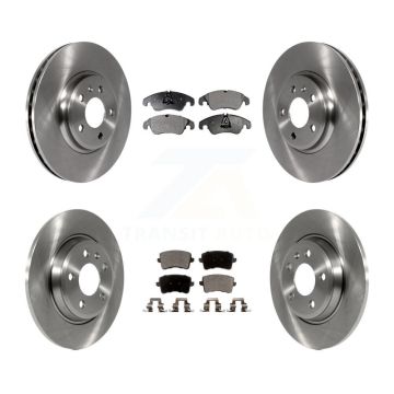 Front Rear Disc Brake Rotors And Semi-Metallic Pads Kit For Audi Q5 A4 Quattro A5 K8F-101370