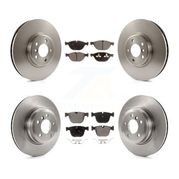 Front Rear Disc Brake Rotors And Semi-Metallic Pads Kit For BMW X5 X6 xDrive50i K8F-101374