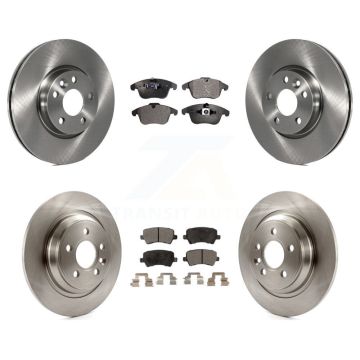 Front Rear Disc Brake Rotors And Semi-Metallic Pads Kit For Volvo S60 K8F-101378