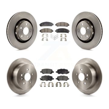 Front Rear Disc Brake Rotors And Semi-Metallic Pads Kit For 2009-2016 Toyota Venza K8F-101381