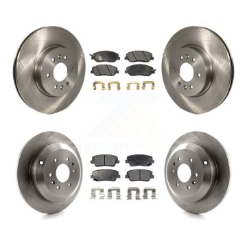 Front Rear Disc Brake Rotors And Semi-Metallic Pads Kit For 2009-2011 Kia Borrego K8F-101382