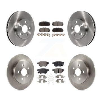 Front Rear Disc Brake Rotor & Semi-Metallic Pad Kit For Toyota Prius Lexus CT200h Plug-In K8F-101385